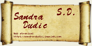 Sandra Dudić vizit kartica